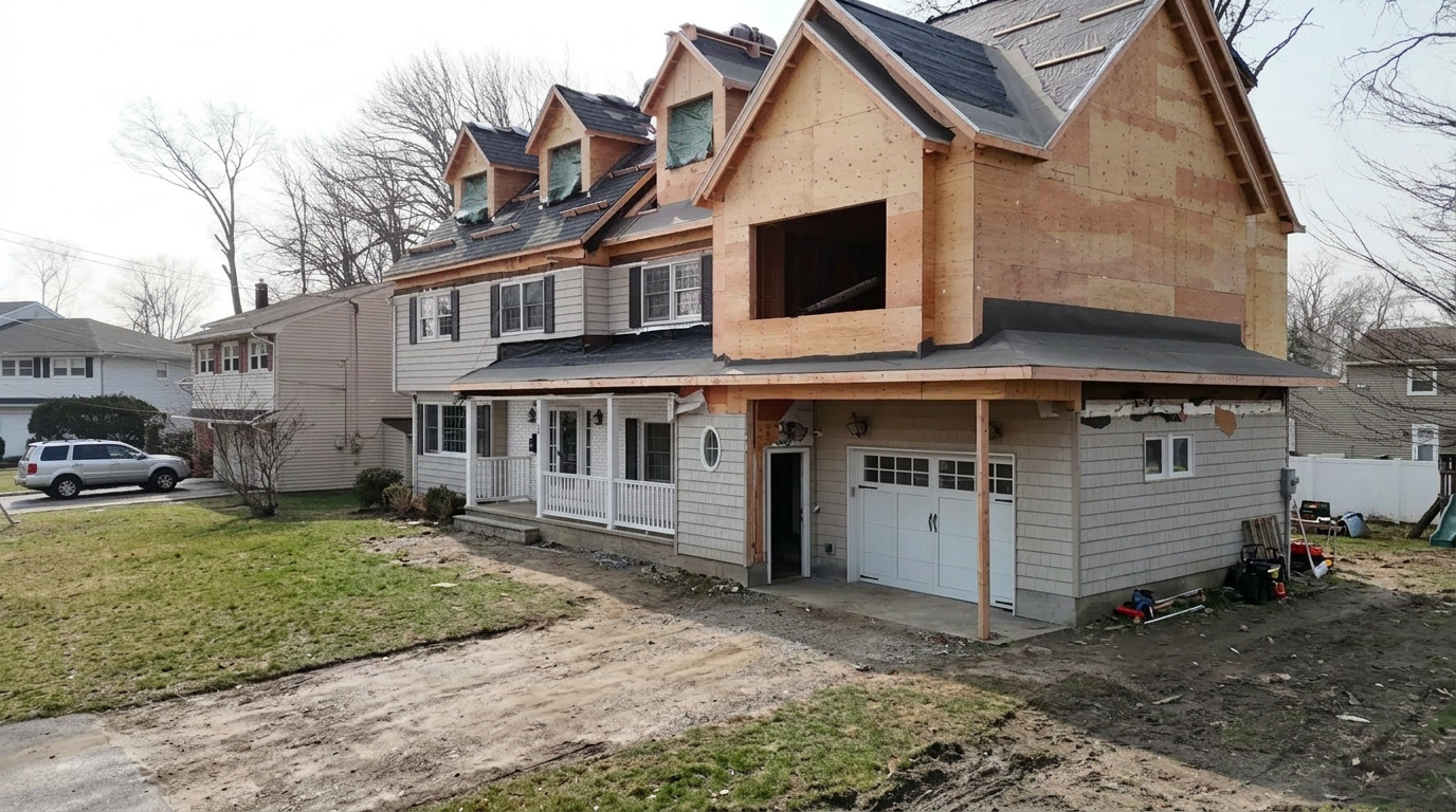 Hudson Construction extensions project 63 in Ridgefield NJ